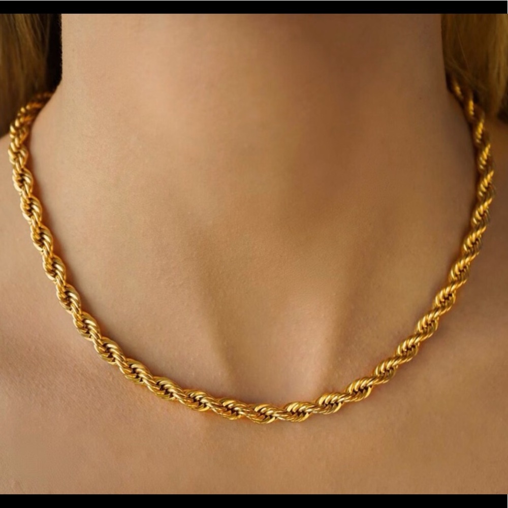 Gold French Rope Chain - Picture 2 of 2